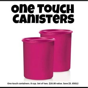 2 Piece One touch Canisters